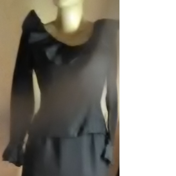 Gale Mitchell Vintage Black 2 Pc Dress Size 8 - Picture 6 of 8